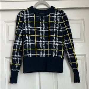 Plaid Knit Sweater, Small